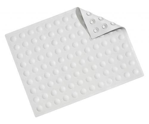 Croydex Double Sucker Bath Shower Mat - White