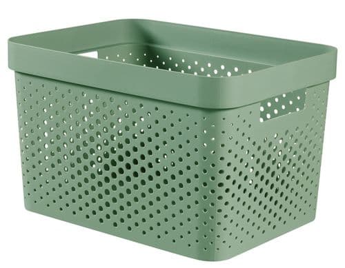 Curver Infinity Dots Box - 17L Shale Green