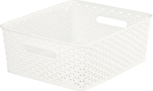 Curver Nestable Rattan Basket Vintage White - 13L