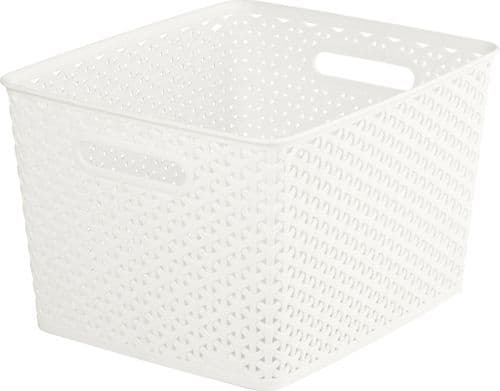 Curver Nestable Rattan Basket Vintage White - 18L