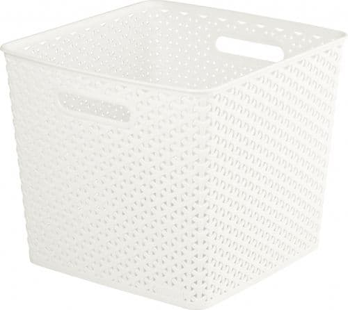 Curver Nestable Rattan Basket Vintage White - 25L