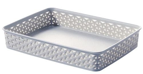 Curver Rattan A4 Tray - Grey