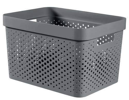 Curver Recycled Infinity Dots Box - 17L Dark Grey