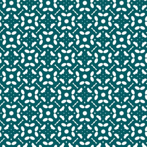 d-c-fix® Food Safe Tablecloth - Flowers Petrol - 20m Roll x 140cm