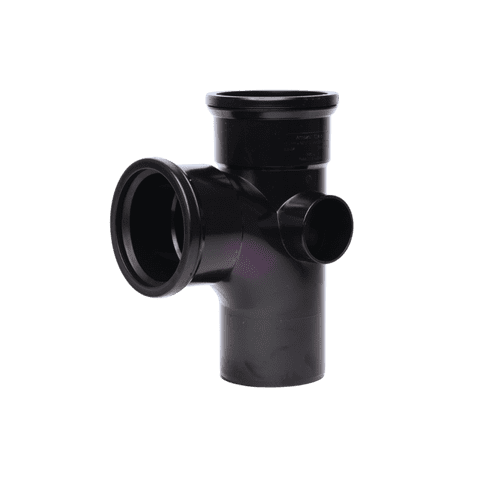 Davant Double Socket Branch 92° Black - 110mm