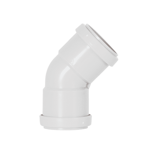 Davant Push Fit Obtuse 45° Bend 40mm - White