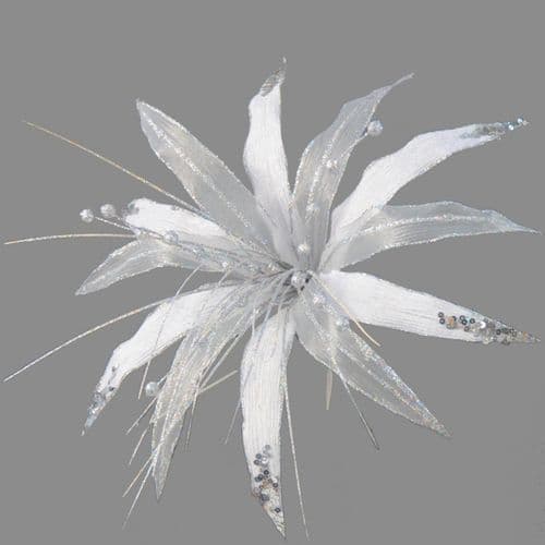 Davies Products Clip-On Super Flower - White/Silver