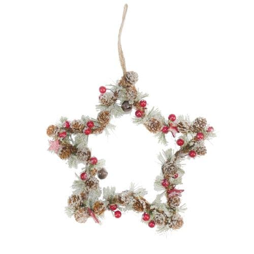 Davies Products Cone & Berry Frost Star - 23cm
