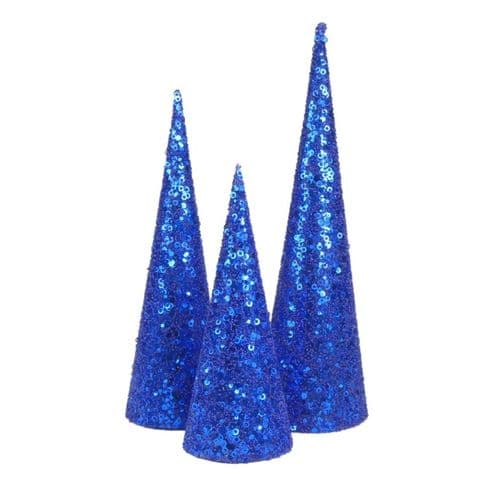 Davies Products Cones 30/38/48cm Set 3 - Navy