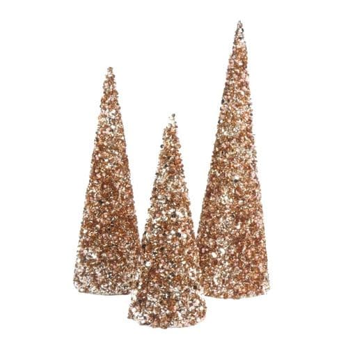 Davies Products Cones 30/38/48cm Set 3 - Rose Pearl