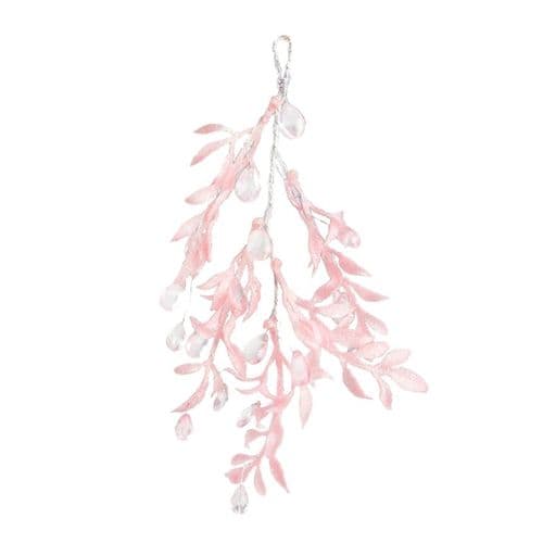 Davies Products Dainty Diamante Drop - 26cm Pale Pink