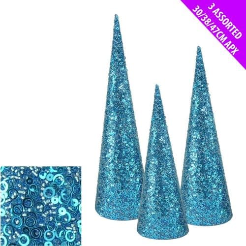 Davies Products Deco Cones - Set 3 Teal