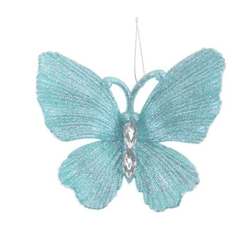 Davies Products Diamante Glitter Butterfly - 11cm Ice