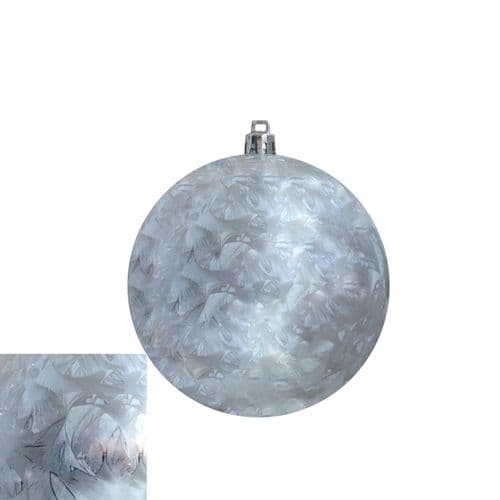 Davies Products Feather Bauble 10cm - Silver