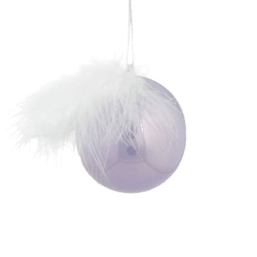 Davies Products Feather Bauble - 8cm Lilac