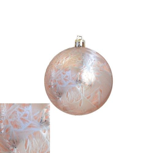 Davies Products Feather Bauble 8cm - Rose