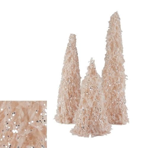 Davies Products Fur Cones Set 3 - Blush