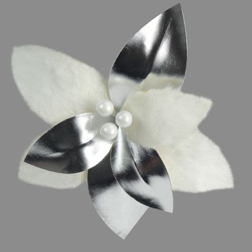 Davies Products Fur & MM Flower Pick - 24cm Silver
