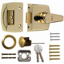Era Replacement Front Door Lock 40mm - Finish: Brass Effect Body - Brass Cylinder