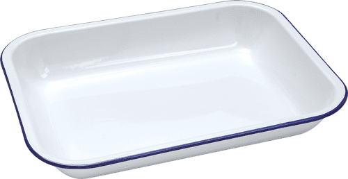 Falcon Enamel Bakepan - Traditional White - 34cm x 28cm x 5cm