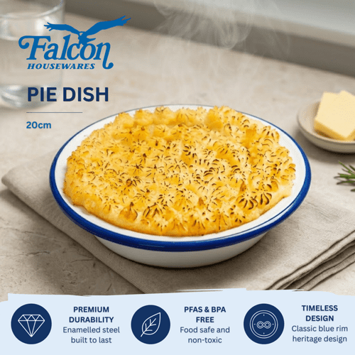 Falcon Round Pie Dish - Traditional White - 20cm x 4D