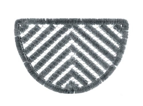 Groundsman Half Round Wire Scraper Mat - 40 x 60cm Grey