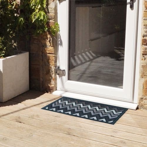 Groundsman Scrape N Sorb Mat 40 x 60cm - Chevron Grey
