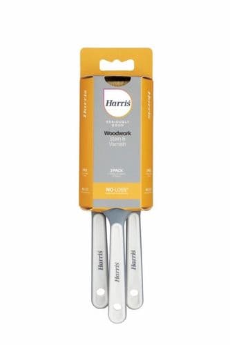Harris Seriously Good Woodwork Stain & Varnish Brush - Pack 3