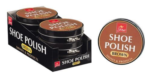 Jump Shoe Polish - 80g Tin Brown