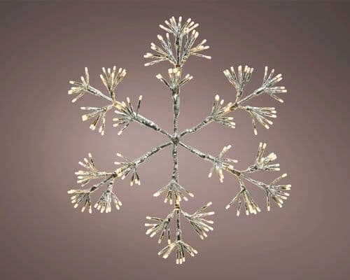 Kaemingk 192 LED Metal Frame Light Snowflake - Warm White