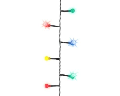 Kaemingk 500 LED Cherry Compact Twinkle Lights - Multi Coloured With Black Cable