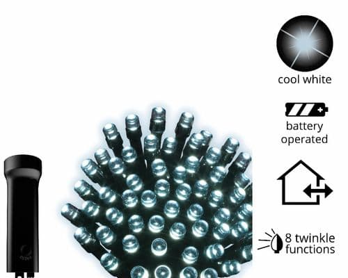 Kaemingk 7.1m LED Outdoor Durawise Twinkle Lights - Warm White With Black Cable