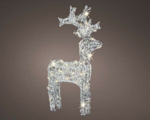 Kaemingk Christmas LED Indoor Outdoor Acrylic Reindeer 90cm - WARM WHITE