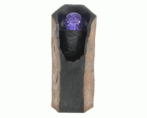 Kaemingk Colour Water Ball Fountain - 27x24x64cm Grey