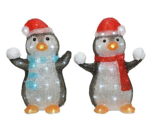 Kaemingk LED Acrylic Penguin - Assorted