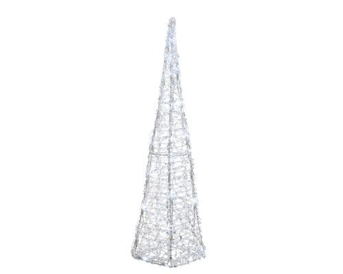 Kaemingk LED Acrylic Pyramid - 50 LEDs Cool White