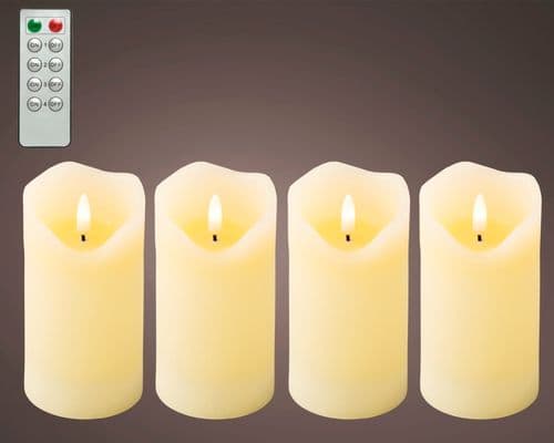 Kaemingk LED Candle Wave Top Rustic - Warm White