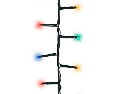 Kaemingk LED Compact Twinkle Lights 11m - 500 Bulb Multi Coloured With Green Cable