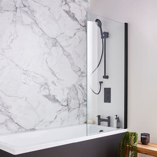 Kartell Nero Square Bath Screen - 780mm