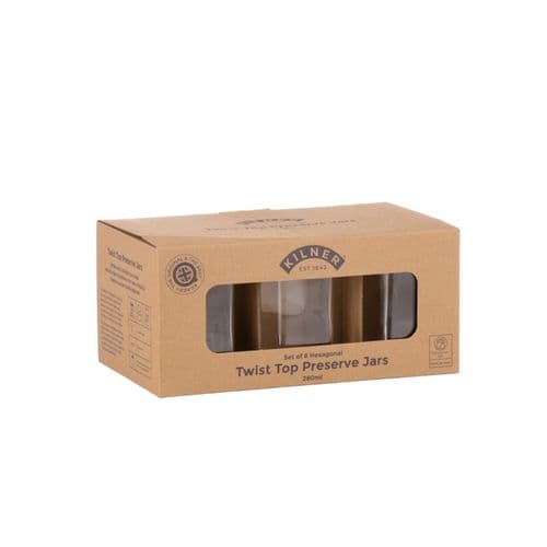 Kilner Round Twist Top Jars Set 6 - 280ml