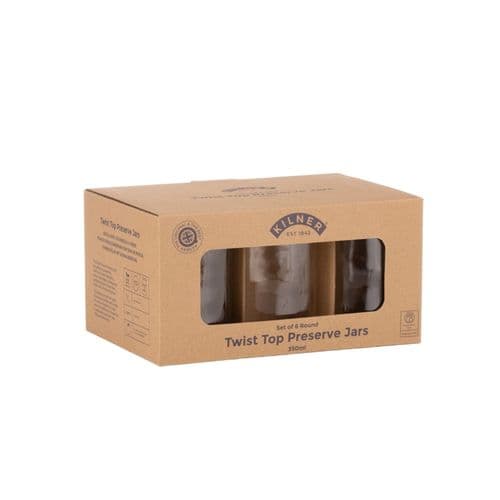 Kilner Round Twist Top Jars Set 6 - 370ml