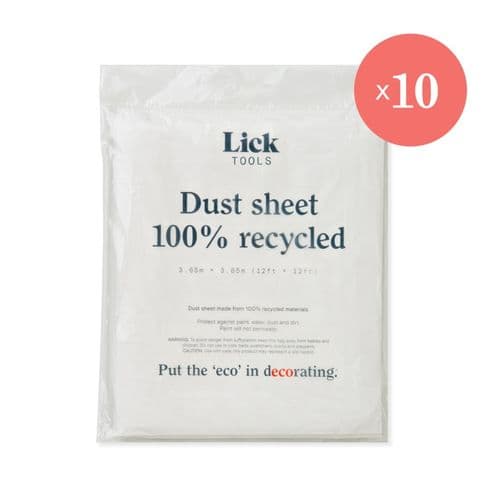 LickTools 100% Recycled Dust Sheet - Pack of 10