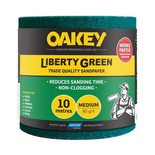 Norton Oakey Liberty Green Rolls - 10m x 115mm - 80 Grade