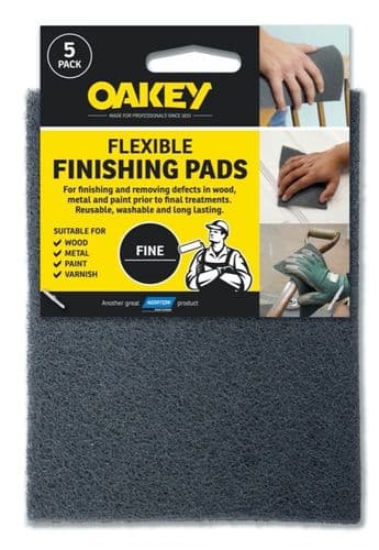 Oakey Flexible Finishing Pads - Grey Pack 5