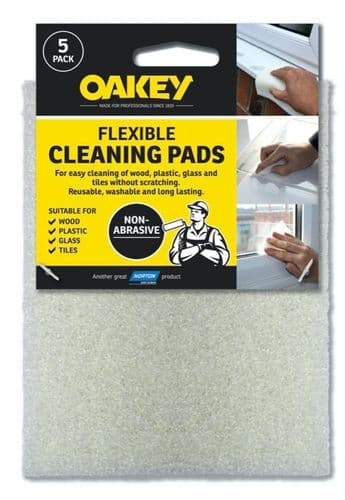 Oakey Hand Abrasive Cleaning Pad - White Pack 5