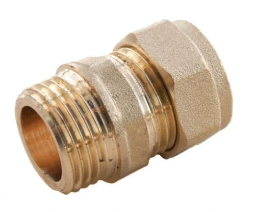 Oracstar Compression Straight Connector - Male - 15mm x 1/2" MI