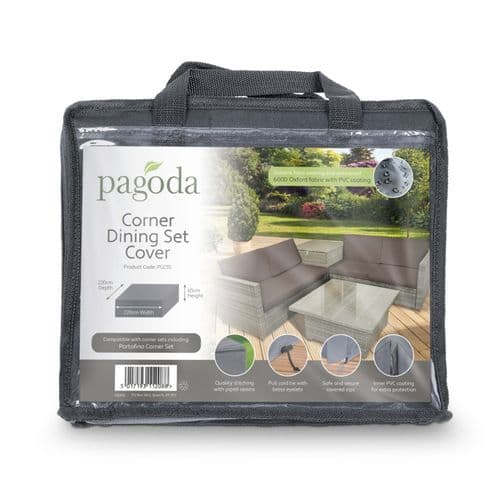 Pagoda Corner Dining Set Cover - 220 x 220 x 65cm
