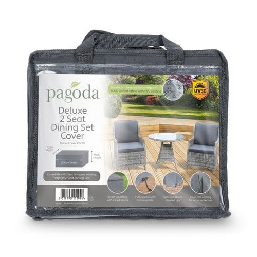 Pagoda Deluxe 2 Seat Dining Set Cover - 208 x 93 x 72cm