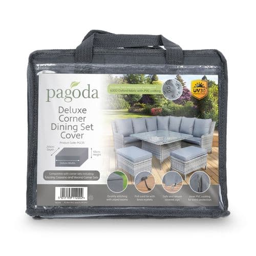 Pagoda Deluxe Corner Dining Set Cover - 245 x 245 x 105cm