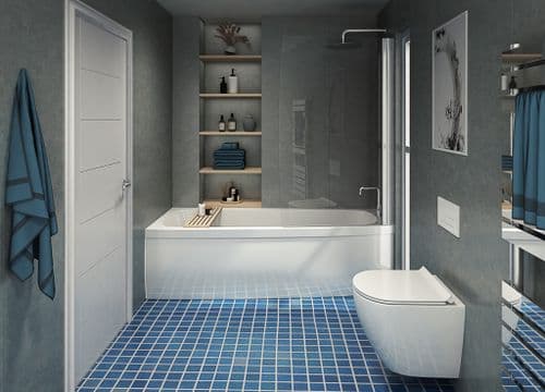 Perform Panel Bathroom & Shower Panel 2400mm x 1180mm - Oyster Marble